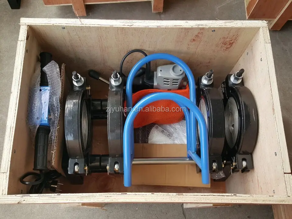 63-200mm manual HDPE plastic pipe butt welding machine with 4 clamps