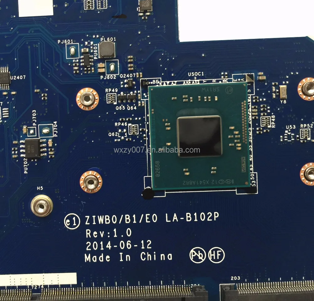 For Lenovo B50-30 Laptop Motherboard ZIWB0/B1/E0 LA-B102P With SR1YW N3540 CPU DDR3L