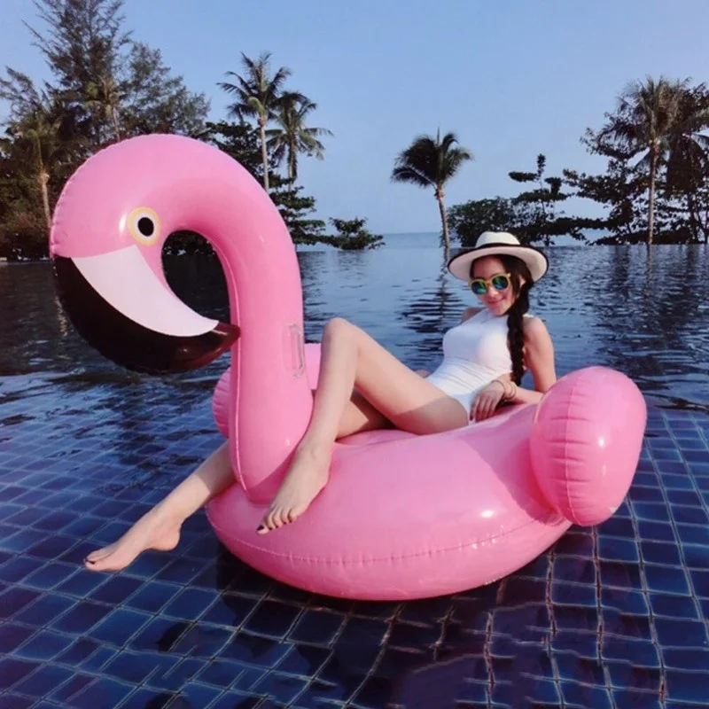 Inflatable Flamingo 60 Inches Unicorn Pool Floats Tube Raft Swimming Ring Circle Water Bed Boia Piscina Adults Party Toys