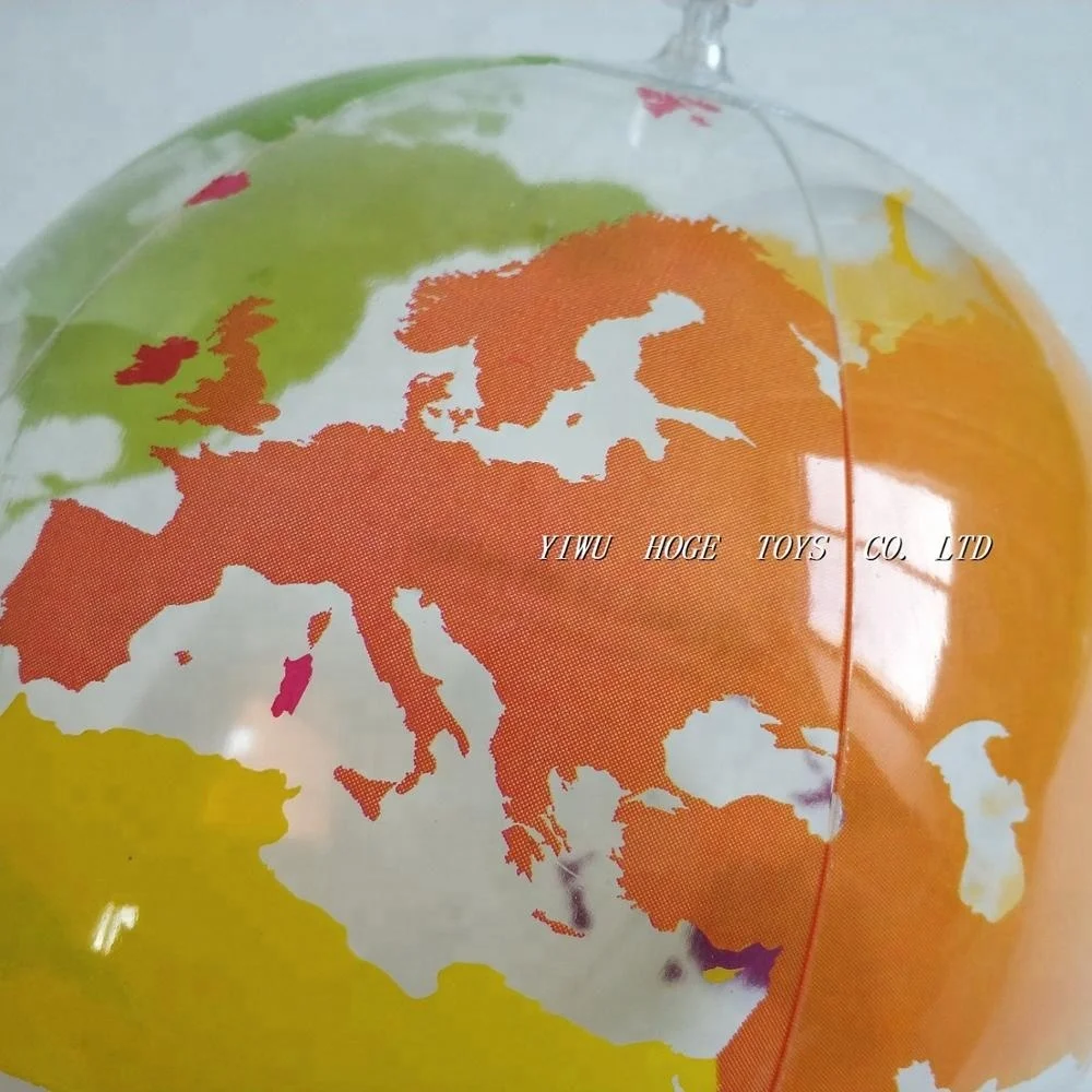 HOGE Inflatable World Map Beach Ball