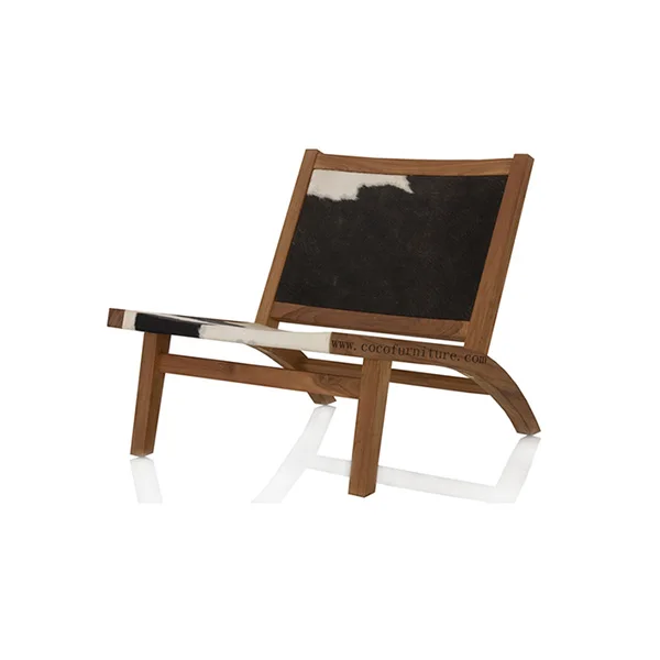 Wooden chair in cowhide leather KA-32