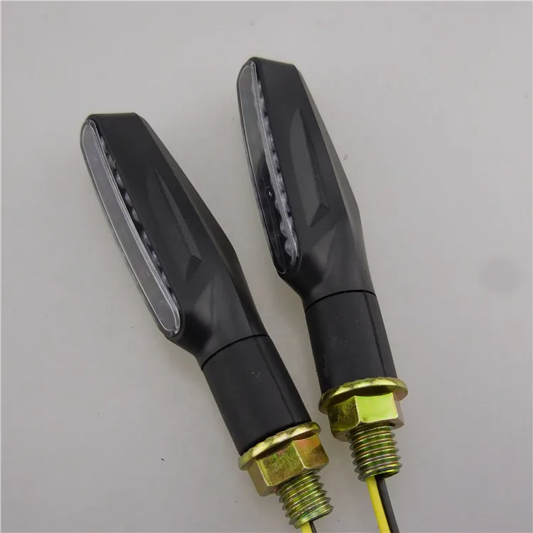 Motorcycle Indicators Flowing Turn Signal Lights Motorbike Turning Indicators 12V 9 LED for Scooter Quad Cruiser Off Road