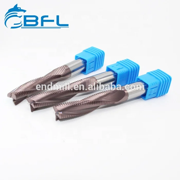 
BFL Solid Carbide Hard Metal 3 Flute Roughing End Mill, CNC Roughing Milling Cutter 