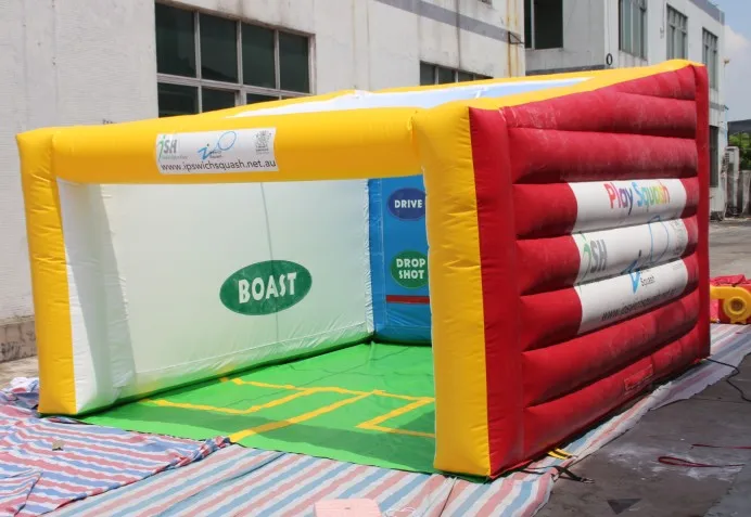 sports game inflatable squash shooting court game , inflatable tennls court with blower