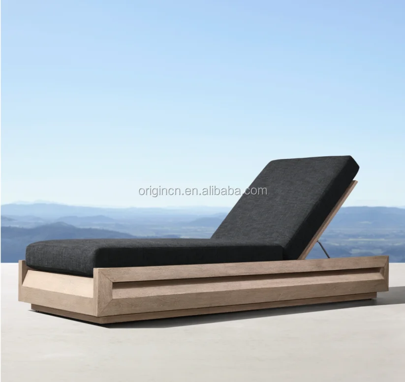Contemporary gorgeous 5 star hotel swimming pool daybed furniture outdoor teak sun lounger