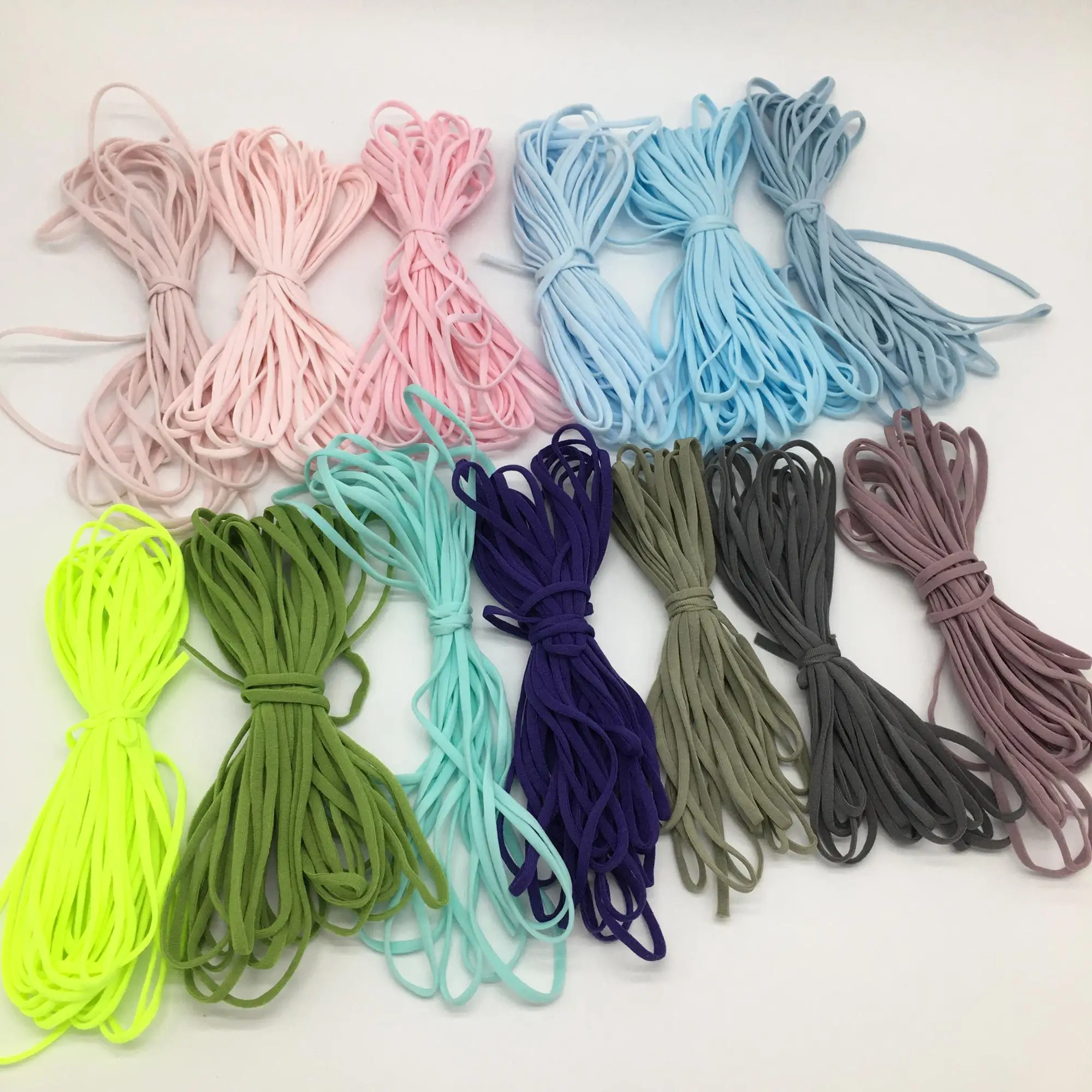 2.8mm 3.0mm Colorful Round Elastic Earloop for Nonwoven Facemask