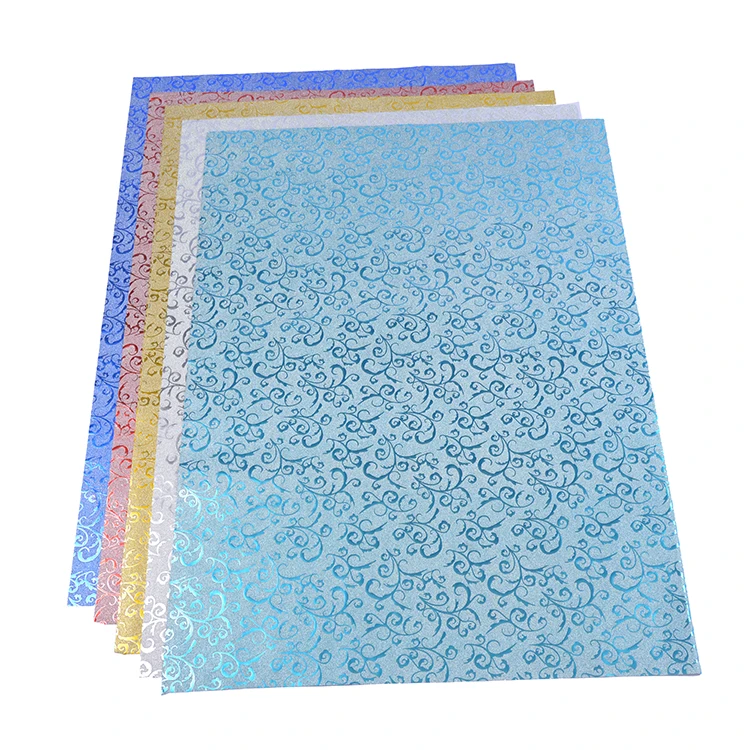colorful embossed holographic film wrapping paper for flowers