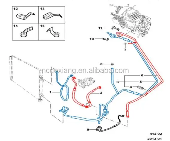 Genuine Compressor Outlet Hose for Ford Transit V348 DC19 19N601 BA