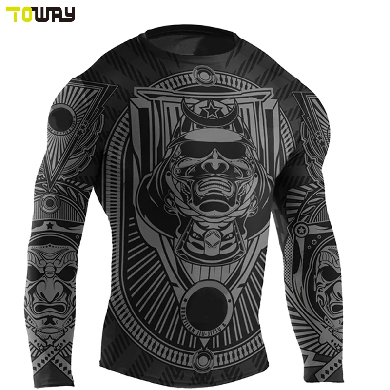 private label compression rash guard shirt custom