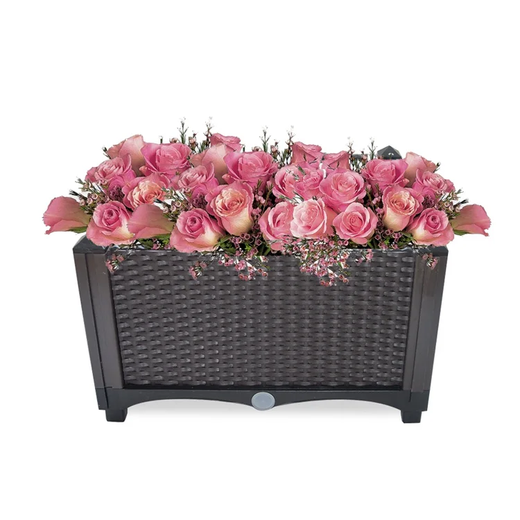 Suntour Plastic Foldable Planter Box for Flowers Composting Garden Bed Plant Box Outdoor
