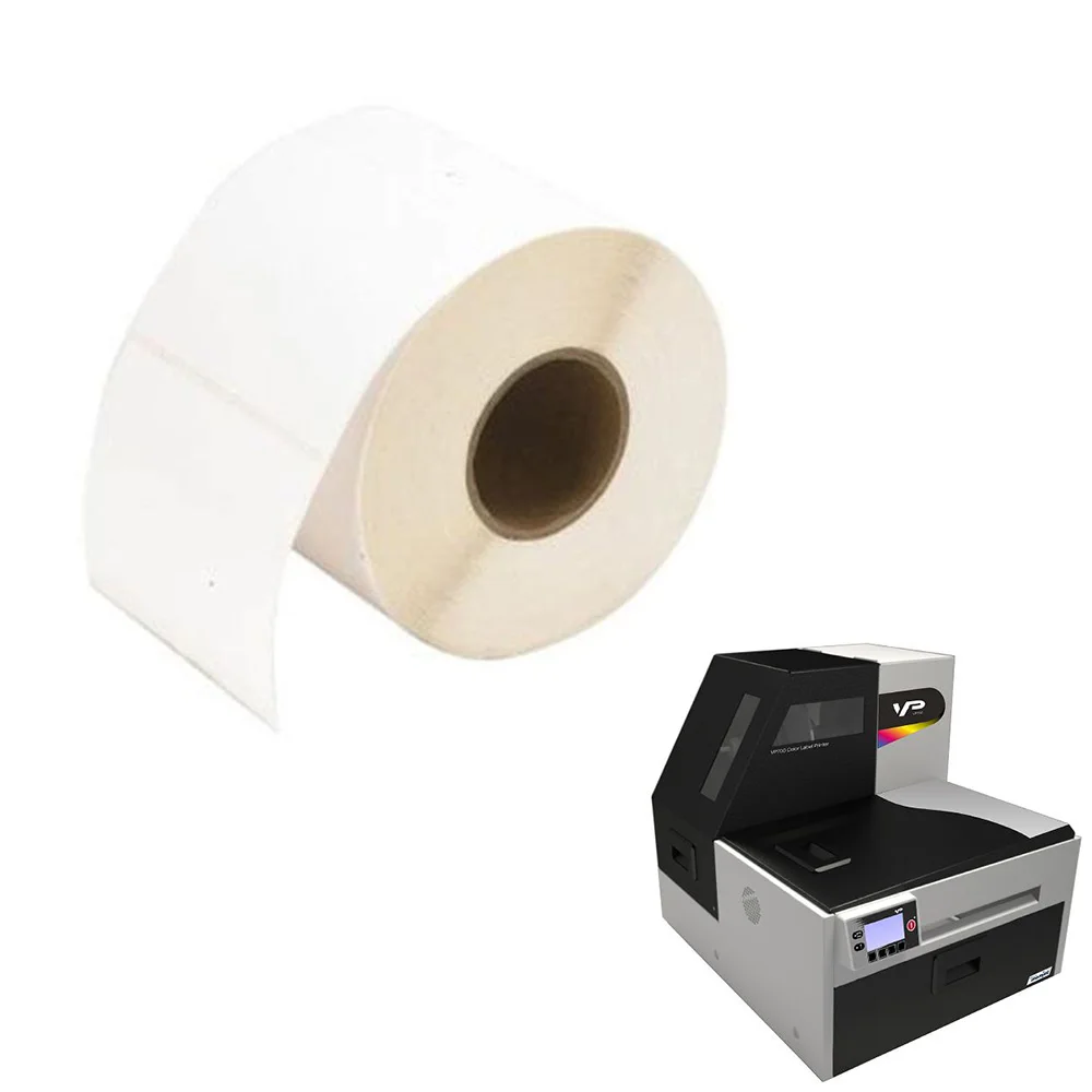 
White glossy polyethylene Inkjet label Roll for VP700 Label printer 