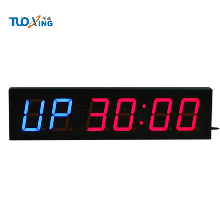 4 inch 6 digit LED timer clock portable interval timer crossfit timer