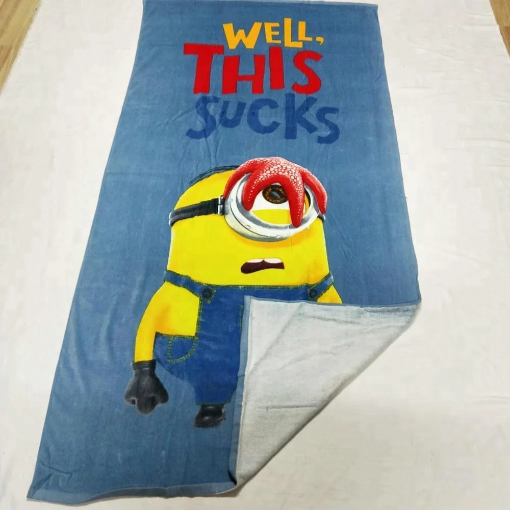 Cartoon Lovely Design 100% Cotton Beach Towel,Brand Name Towel