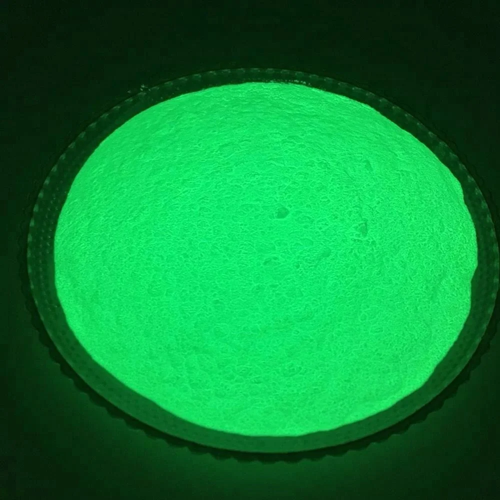 Yellow-green Phosphorescent Pigment Powder Photoluminescent Glow in the Dark Powder JPG-494 for Injection Molding