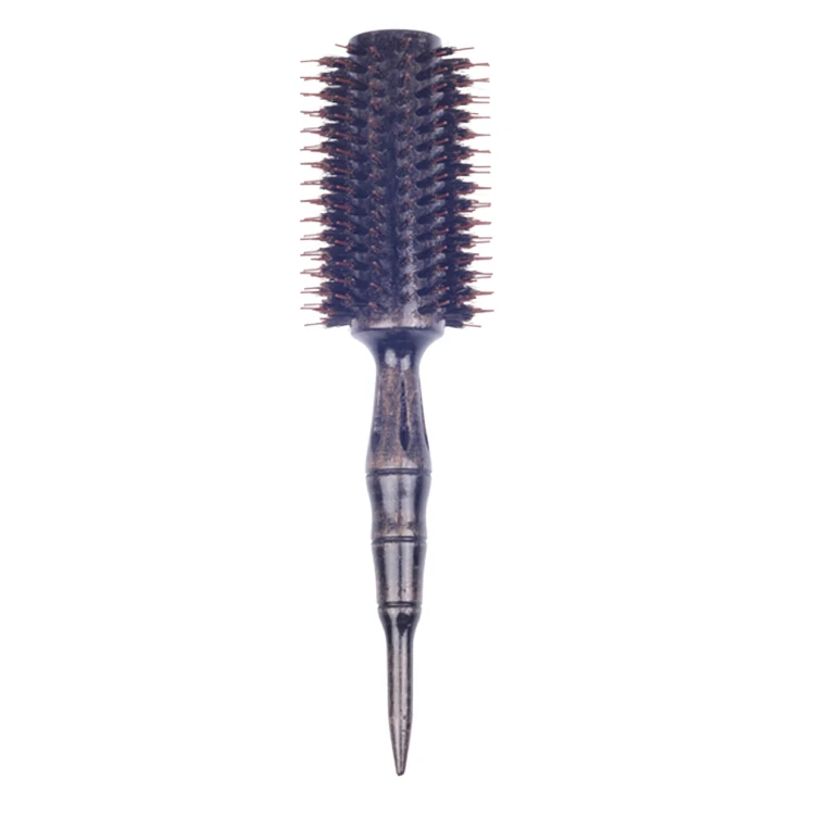 EUREKA 28034-55PA-B Salon Engraved Wooden Bristle Round Hair Brush UV Painting Surface Barrel Detangle Brush