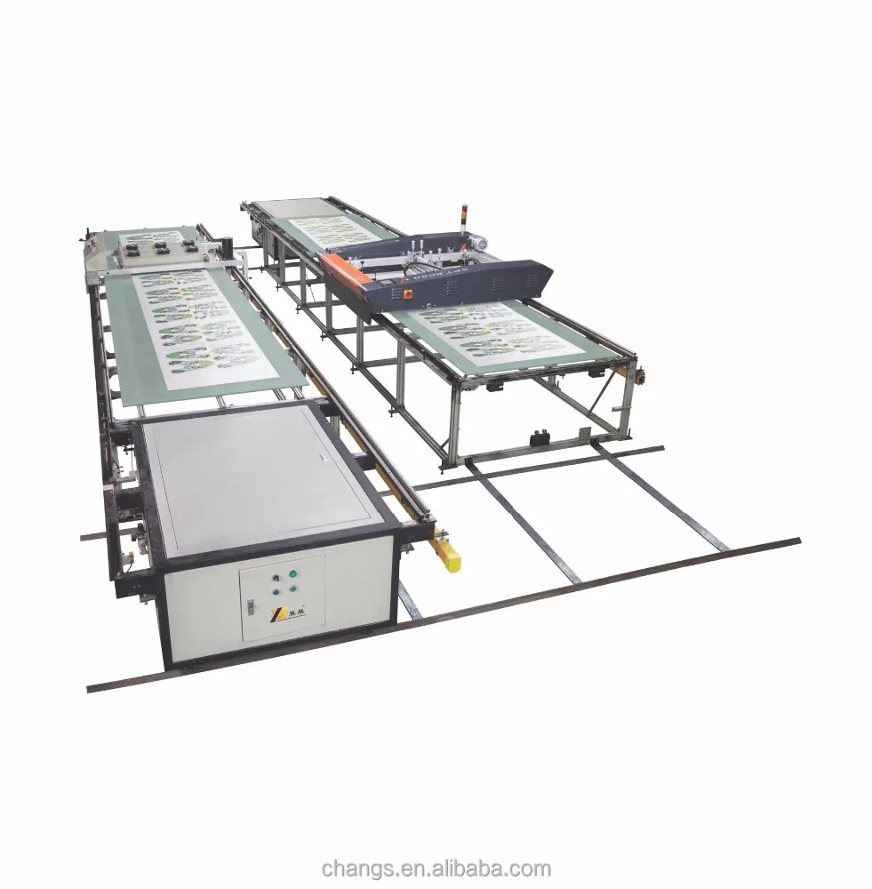 SPT automatic flat bed screen printing machine for plastic sheet/leather/Textile