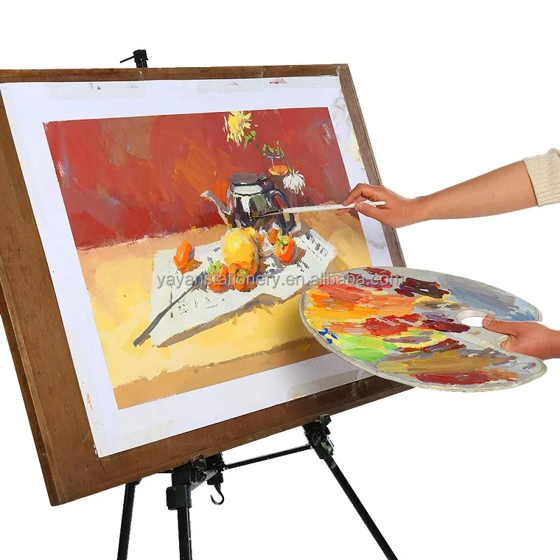 Hot Selling Stiff Synthetic Bristle Hair Wooden Handle Artist Paint Brush Set For Acrylic Gouache Watercolor Face Painting