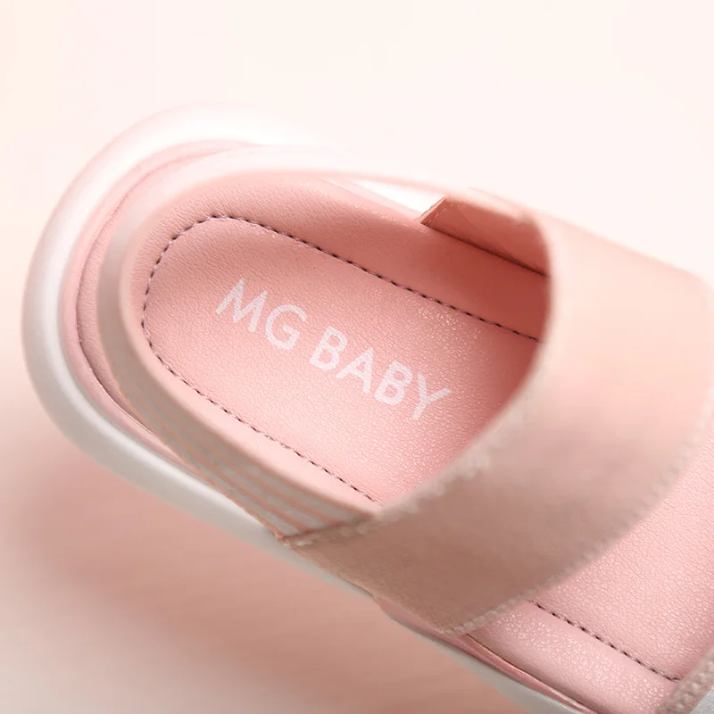
PDEP children kids summer beach slip on flats sandals school roman breathable little girls pink fashion shoes footwear 