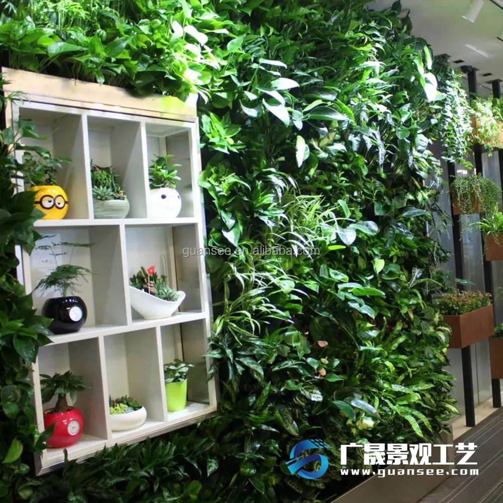 Plastic Evergreen High Quality Indoor Outdoor Decoration Artificial Plant Wall