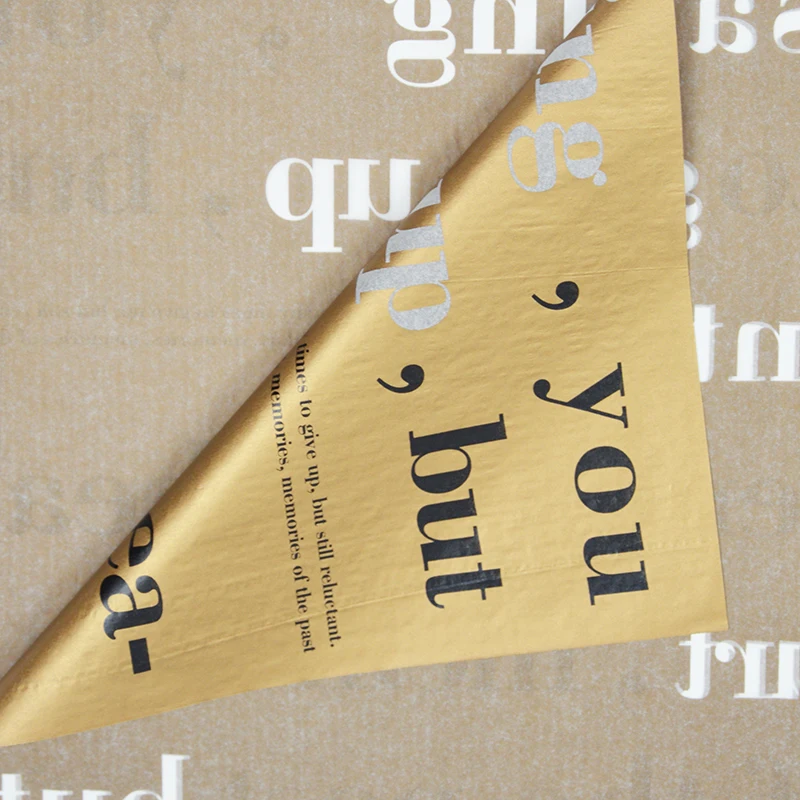 
Stylish gold paper snow pear paper packaging paper for florist bouquet packaging 