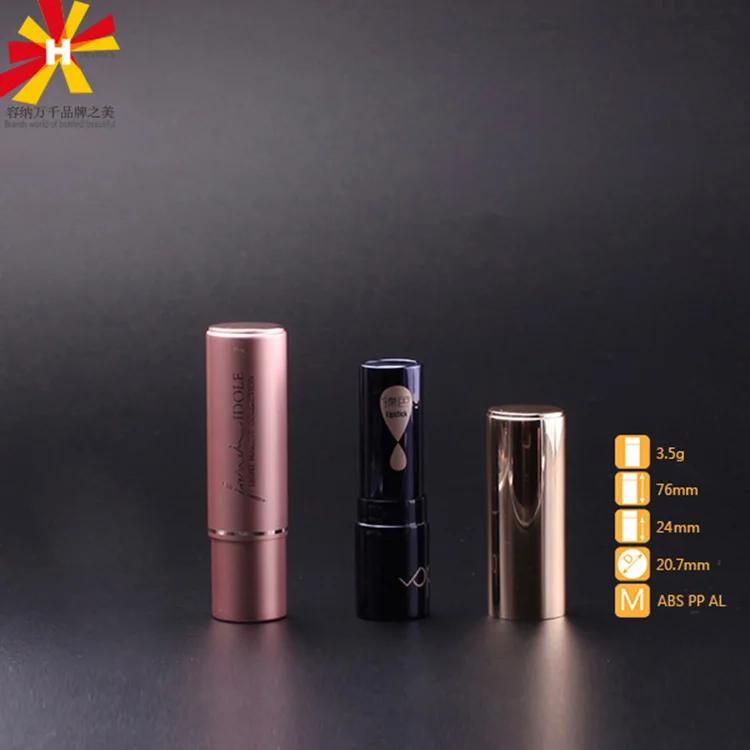luxury metal gold silver empty lipstick bottle