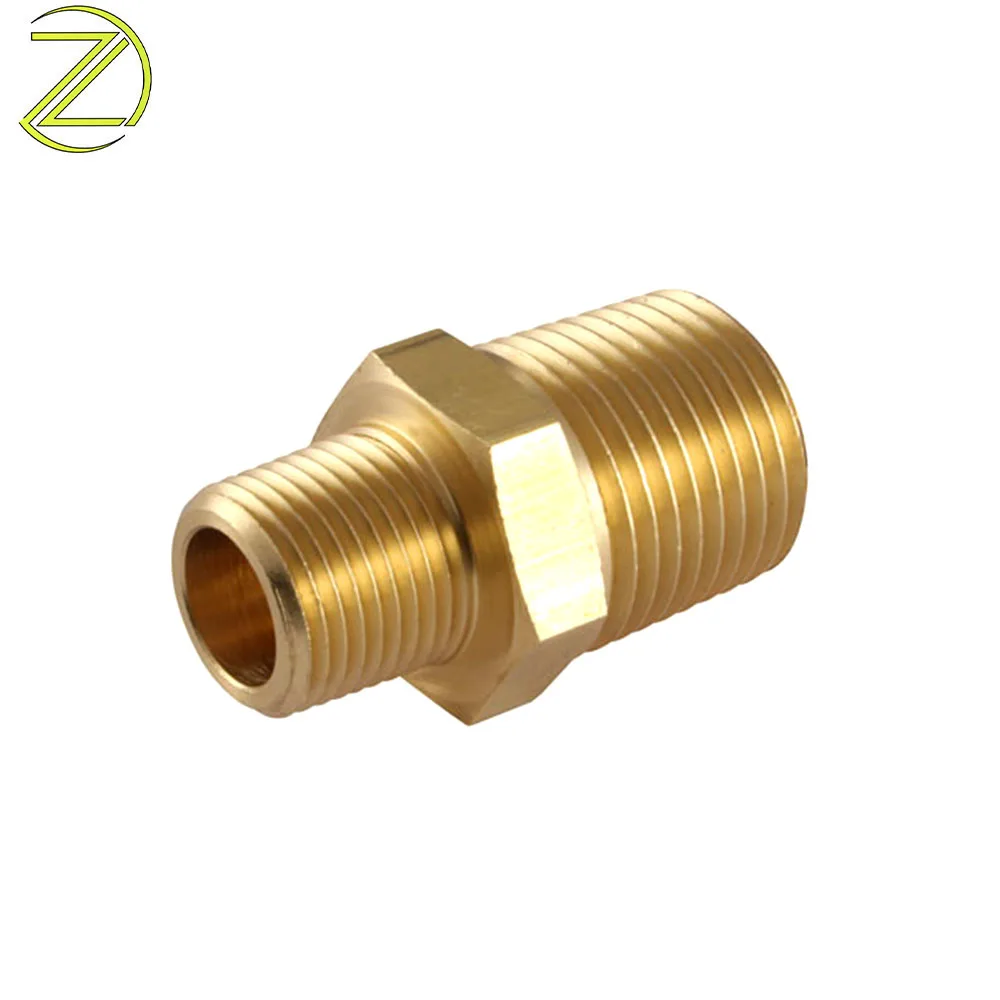 Customized Bspp Fittings Threaded Reducer Coupling Copper Nipple Hose Bullet Aluminum Steel Brass Tank Connector