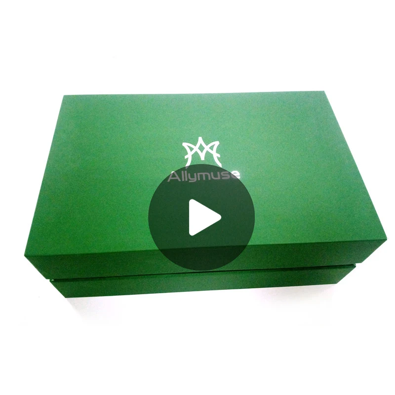 High quality custom design logo silver stamping green shoe box factory direct sale box for shoe