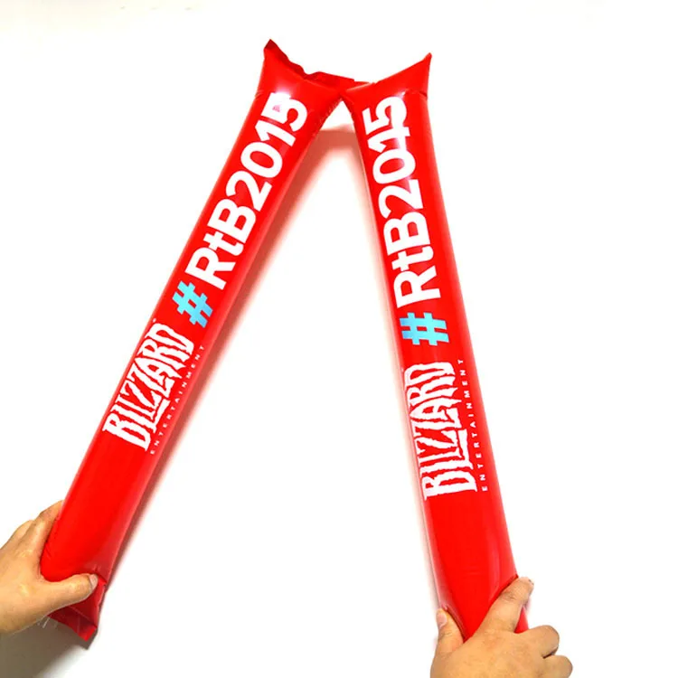 
Inflatable Balloon Stick Clappers, Logo Printed Inflatable Noise Sticks 
