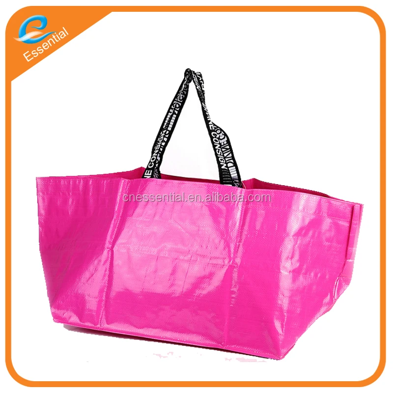 Waterproof customized big shopping bag woven material,big supermarket pp woven bag