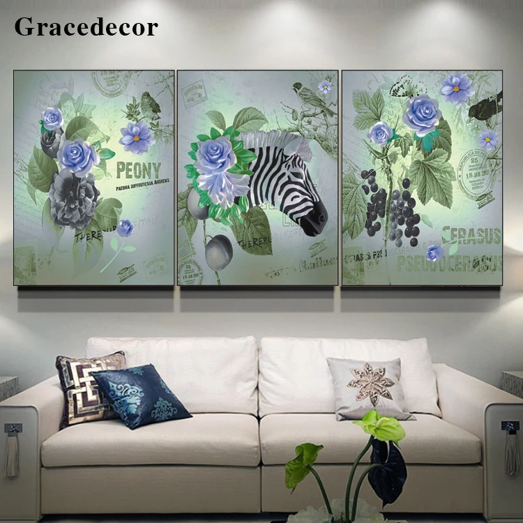 
Wholesale Manufacturer Home Decor 3D Resin Wall Art Painting Animal Design 