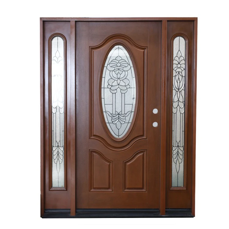 
FRP SMC three panels door exterior & door fiberglass composite double door 