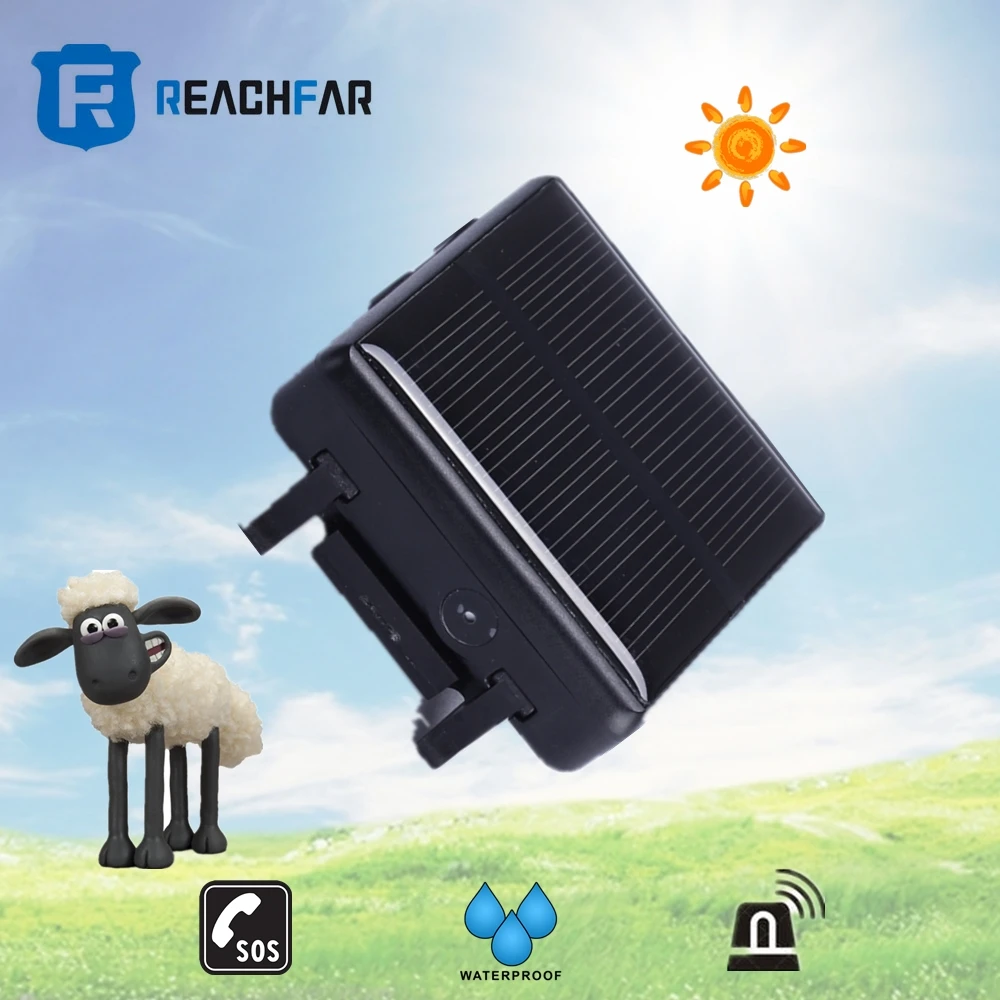 Мини Водонепроницаемый солнечной энергии Корова GPS трекер бесплатно установленный Play Store RF-V26