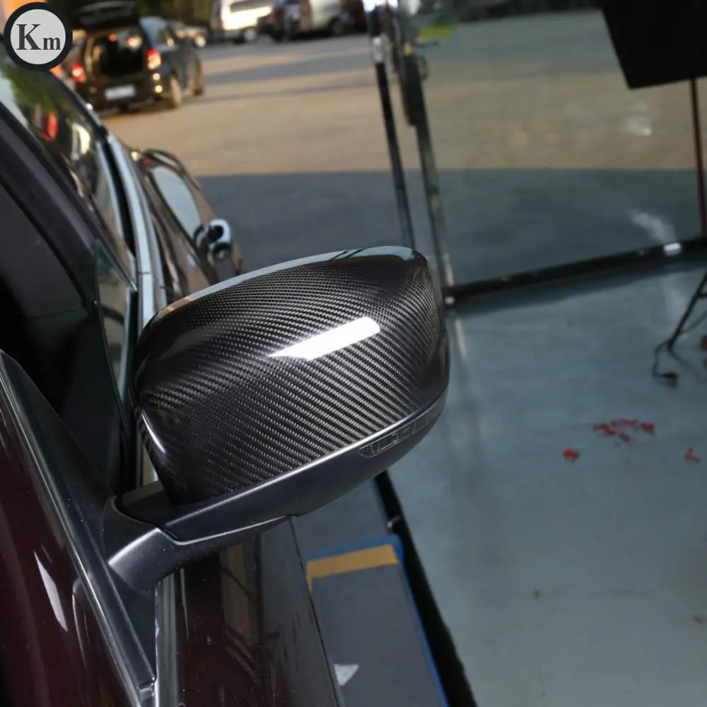 KM для Maserati ghilii Quattroporte чехол из углеродного волокна для зеркала заднего вида в стиле пасты 2013-2016 M156 M157