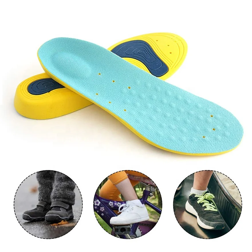 KIDS Sport Insoles Orthotic Plantar Fasciitic  Arch Support Shoe Insoles  for Sore Feet Relief Massaging Running and Hiking
