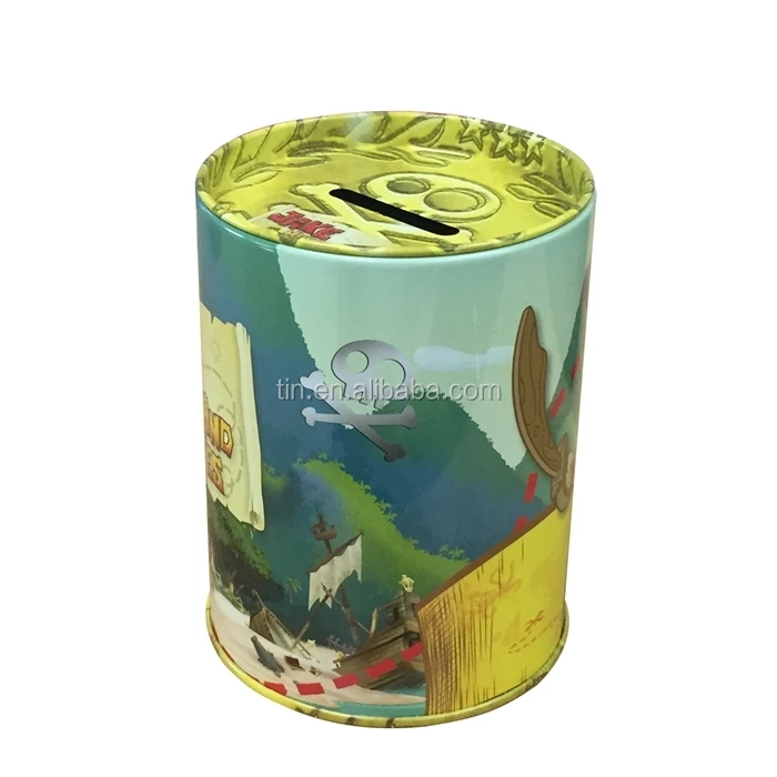 Vintage Money boxes tin cans coin bank collection boxes