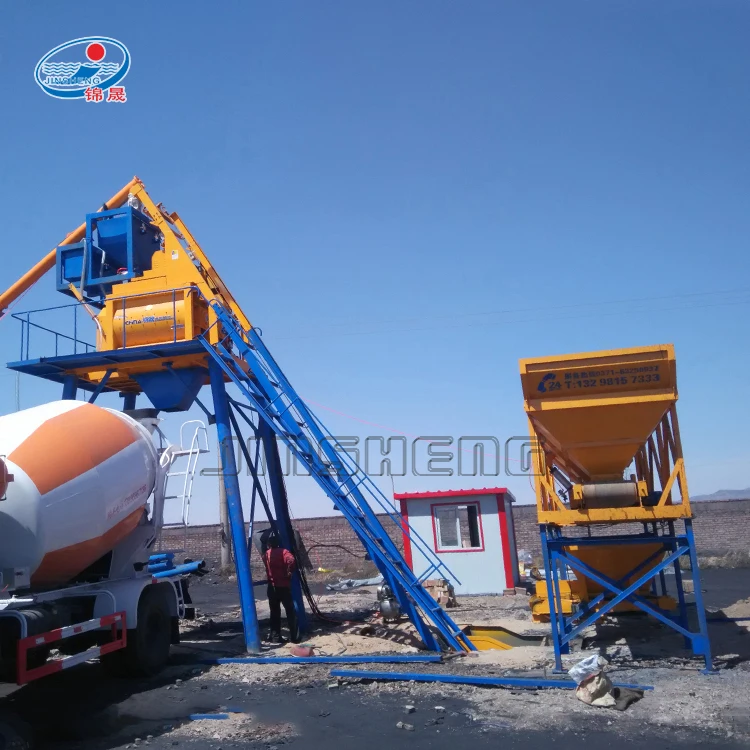 HZS35 stationary concrete batching plant supplier and ready mix concrete mixer plant in egypt for sale