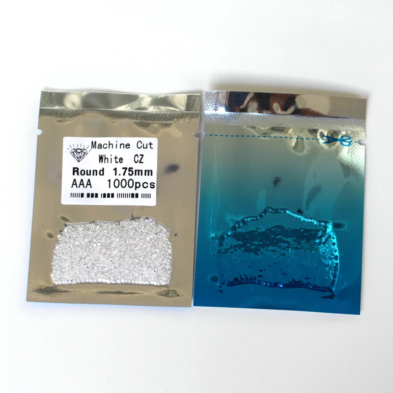 1.1mm zirconia gemstone AAA quality white round cubic zirconia