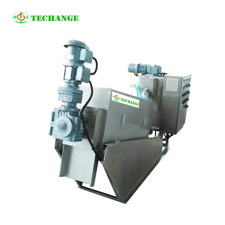 Novel design sludge dehydrator screw press dewatering machine