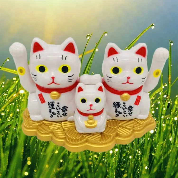 New custom plastic lucky cat solar power dancing toy for car toys