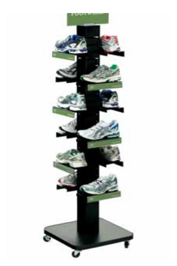 Wholesale Custom Metal New Design Rotating Free-standing Shoes Rack