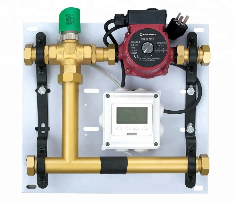 
Underfloor Heating Water Mixing Center with Circulator Pump and Controller UDF1001 