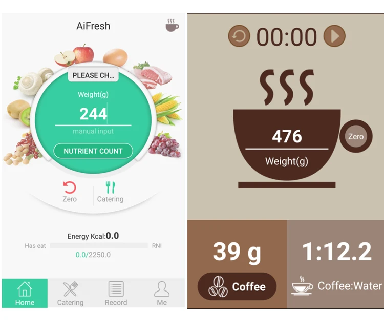 
Digital household bluetooth kitchen scale with nutrition calorie analyze 