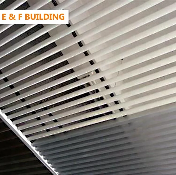 
300x300 drop ceiling tiles clip in ceiling Decorative suspended aluminum metal slat baffle ceiling 