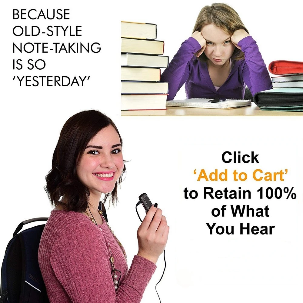 Portable Ultra Sensitive Microphone 21 Languages Support TF Card Mini Digital Voice Activated Recorder