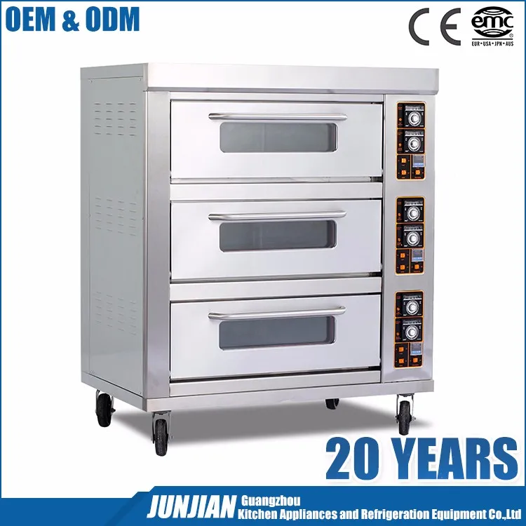 
Restaurant Oven 3 decks 9 trays electric deck oven and Electric Commercial Pizza oven 