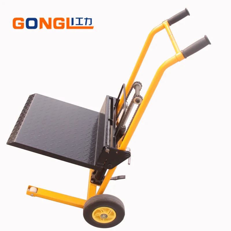 
GL-0056 Best Price Hand Pallet truck 200kg Stacker Light Lift Hydraulic stacker 