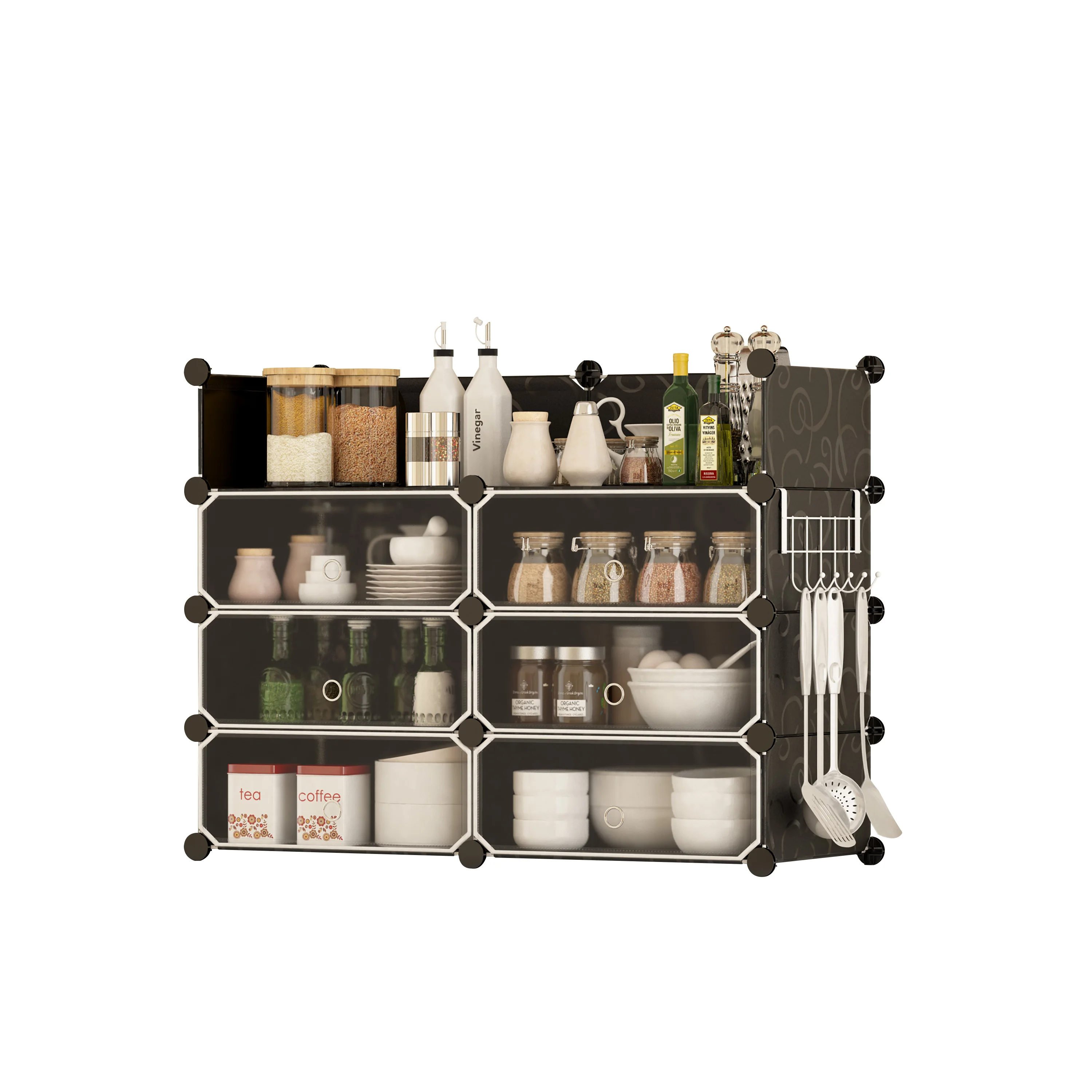 Hot Sale Convenient Cabinet Style Free Standing Kitchen Storage Racks (62060870795)