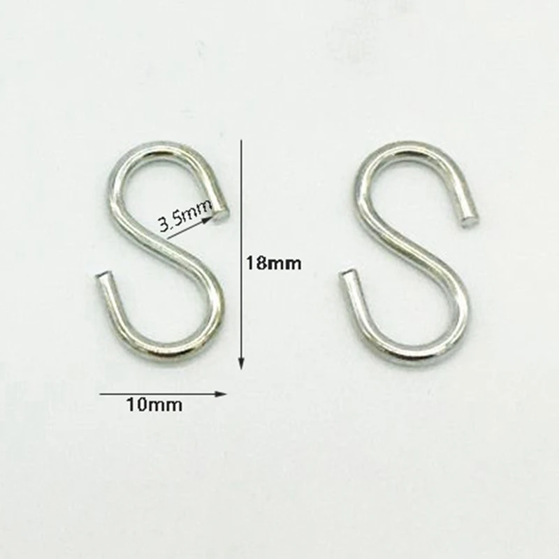 Tiny Mini S Hooks Connectors Ornament Hooks for Jewelry Key Ring Key Chain Pet Name Tag Wood Circles