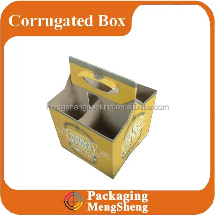 Strong logo custom paper cardboard packaging with dividers 4 6 12 beer packaging box