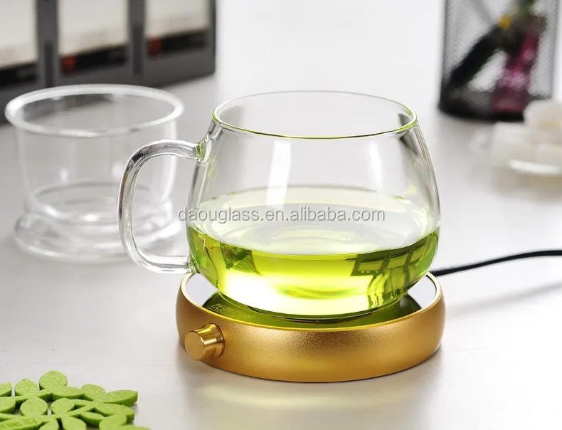 hand made  mouth blown heat resistant borosilicate glass tea filter cup,tea cup with filter  glass cups glass mug
